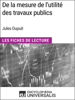 cover image of De la mesure de l'utilité des travaux publics de Jules Dupuit